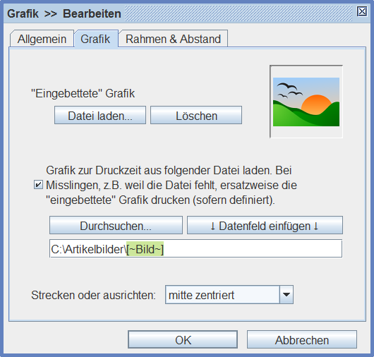 Screenshot Grafik-Eigenschaften